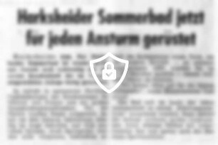 Harksheider Sommerbad jetzt für jeden Ansturm gerüstet
