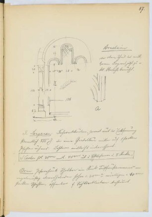 St. Margaretha, Arnstein: Details (aus: Skizzen- und Fotoalbum 8)