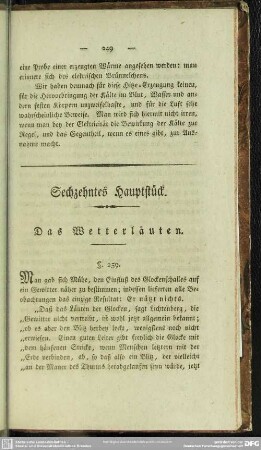 Sechzehntes Hauptstück. Das Wetterläuten