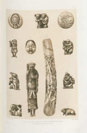 Étui à pipe en corne de cerf et netzkes en ivoire (Collection de M. Louis Gonse)
