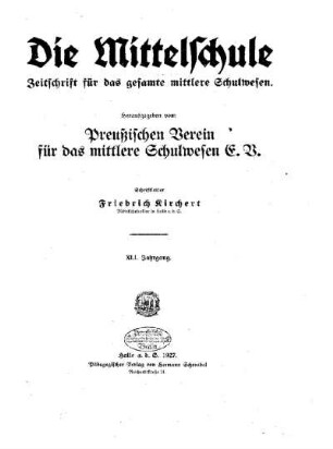 41: Die Mittelschule - 41.1927
