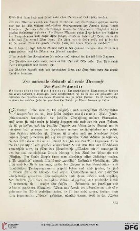 Der nationale Gedanke als reale Vernunft