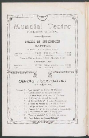 Obras publicadas