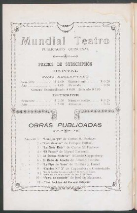 Obras publicadas