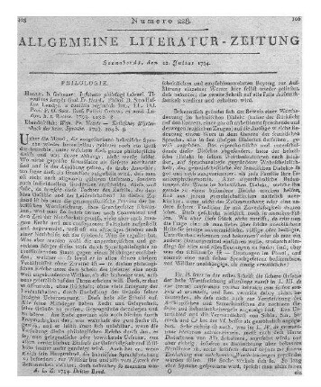 Hezel, W. F.: Kritisches Wörterbuch der hebräischen Sprache. Halle: Gebauer 1793