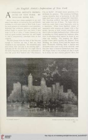 Vol. 55 (1915) = No. 220: An English artist's impressions of New York