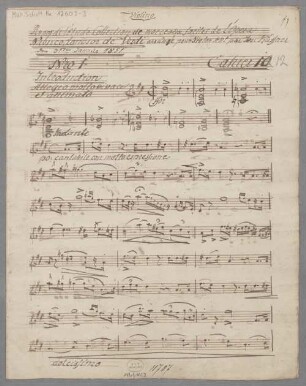 Repos de l'Etude. 12 - 3 Potpourris; vl; HenK WoO 109/12 - BSB Mus.Schott.Ha 12603-3