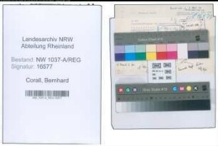 Entnazifizierung Bernhard Corall , geb. 15.03.1903 ()