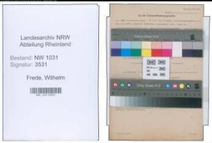 Entnazifizierung Wilhelm Frede , geb. 03.10.1897 (Reg.Inspektor)