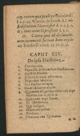 Caput XIV. De ipsa Electione.