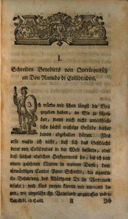 Satyrische Bibliothek oder auserlesener kleiner satyrischen Schriften ... Sammlung, 1. 1760