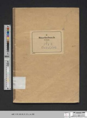 Sterberegister Booßen 1963