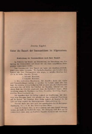 Zweites Kapitel. Ueber die Bauart der Gasmaschinen im Allgemeinen.