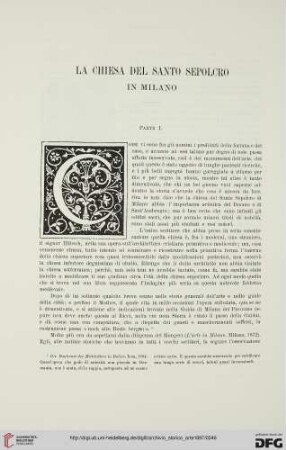 Ser.2: La chiesa del santo Sepolcro in Milano