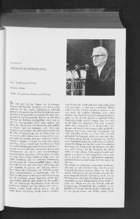 Präsident Adolph Schönfelder: