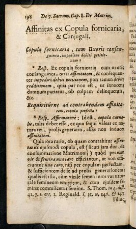 198-205, Affinitas ex Copula fornicaria, & Conjugali. - Casus Specialis.
