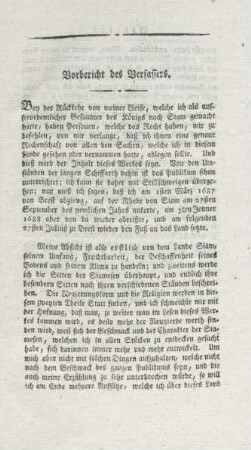 Vorbericht des Verfassers