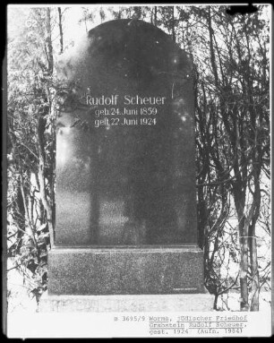 Grabstein von Rudolf Scheuer (gestorben 1924.06.22)