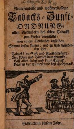 Neuerfundene und wohlverbesserte Tabacks-Zunft-Ordnung