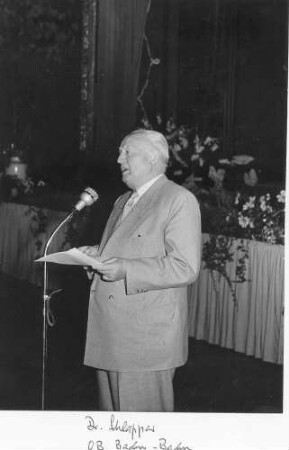 Eröffnung der Strecke Bruchhausen - Baden-Baden am 26.08.1956