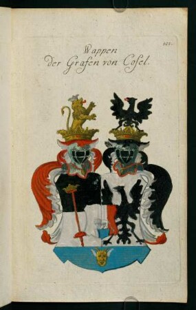 101r-101v, 101. Wappen der Grafen von Cosel