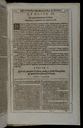 Quæstio III. De variis hominum Statibus.