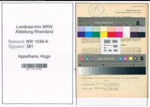 Entnazifizierung Hugo Appelhans , geb. 15.09.1900 (Steuerinspektor)