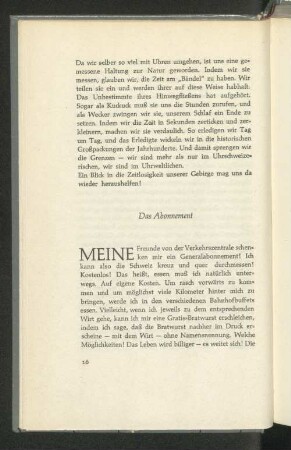 Das Abonnement