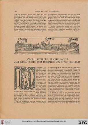 Joseph Sattler's Zeichnungen zur Geschichte der rheinischen Städtekultur