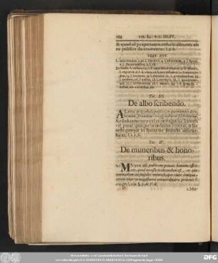 Tit. IV. De muneribus & honoribus.