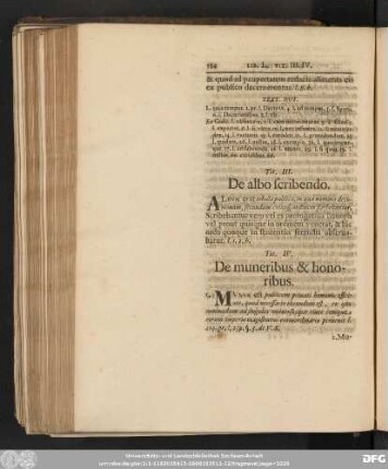 Tit. IV. De muneribus & honoribus.