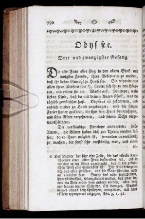 Odyssee Drei und zwanzigster Gesang.