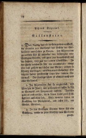 Achtes Kapitel. Gallensteine.