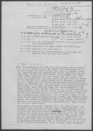 Gaildorf, Kirchengemeinde und Kirchenbezirk: Inspektionsbericht 1955