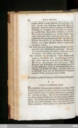 Geschichte der Ausbreitung der Christlichen Religion.