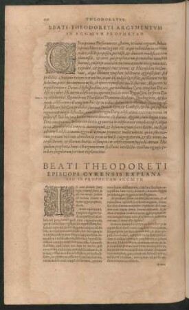 Beati Theodoreti Episcopi Cyrensis Explanatio In Prophetam Aggaeum.