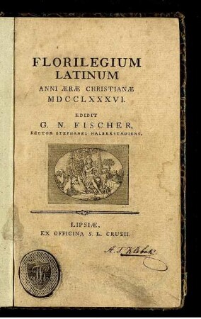 Florilegium Latinum Anni Æræ Christianæ MDCCLXXXVI