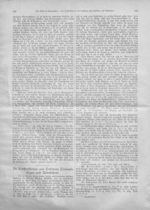 Die Konstruktionen von Tribünen, Triumphbögen und Aehnlichem.