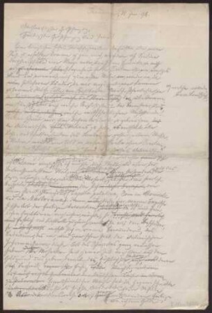 Entwurf eines Schreibens an Carl Alexander Großherzog von Sachsen-Weimar (Briefentwurf)