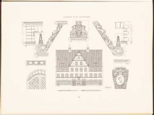 Feuerwache in der Fischerstraße, Berlin: Ansicht, Details (aus: Neubauten der Stadt Berlin, Bd. I, 1902)