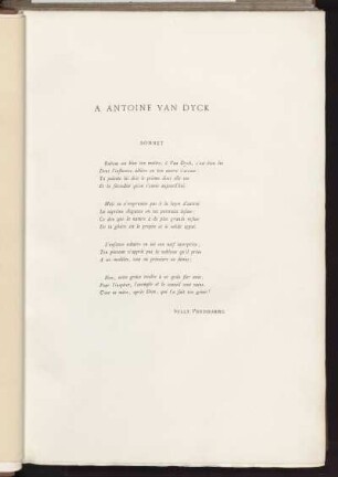 A Antoine van Dyck. Sonnet