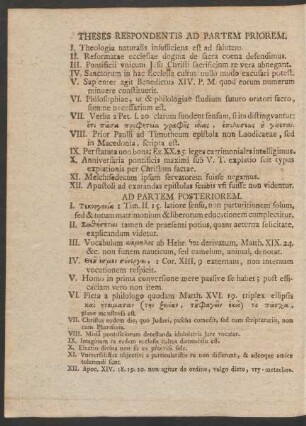 Theses Respondentis ad Partem Priorem