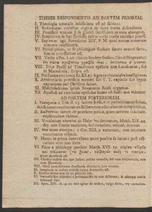 Theses Respondentis ad Partem Priorem