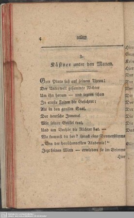 3. Kästner unter den Manen