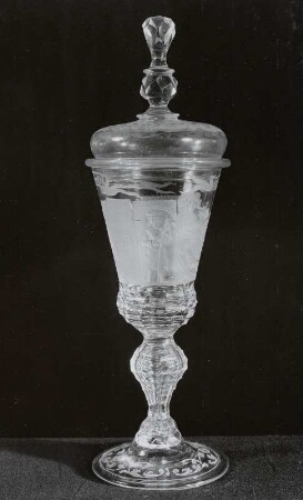 Deckelpokal mit Bergwerk- und Hüttendarstellung