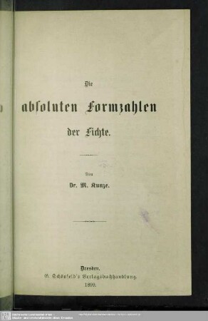 Die absoluten Formzahlen der Fichte