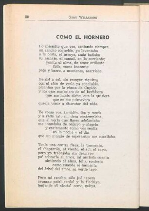 Como el hornero