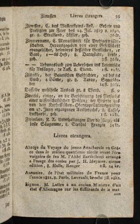95-97, Livres etrangers