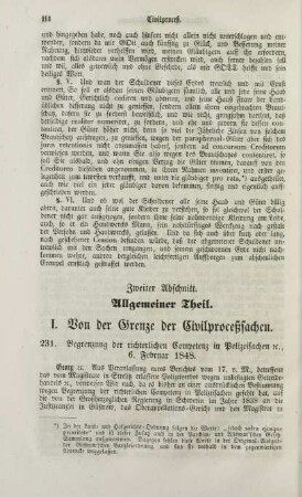 Zweiter Abschnitt. Allgemeiner Theil.