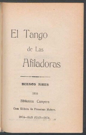 El tango de las afiladoras